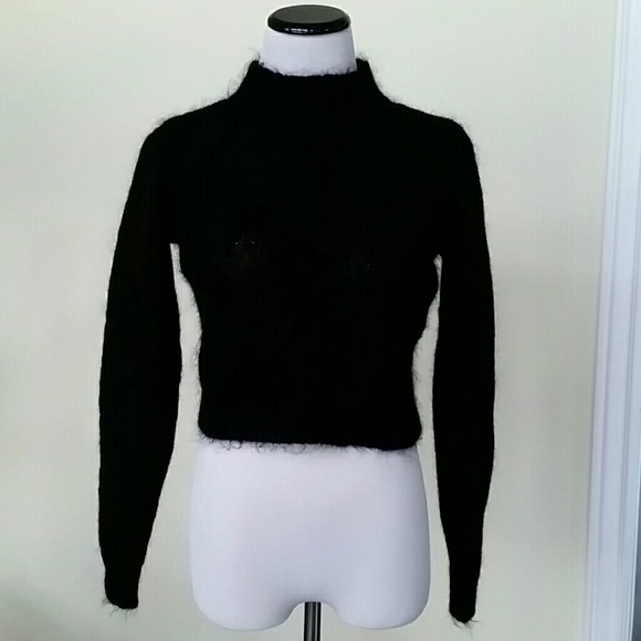 Marks & Spencers black mohair/Acrylic  sweater. - Picture 6 of 8